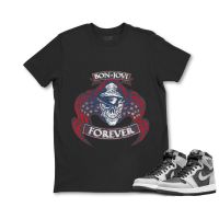 เสื้อยืดผ้าฝ้าย 100% Bon Jovi Forever Skull Rock Band สําหรับผู้ชาย  ZMFT