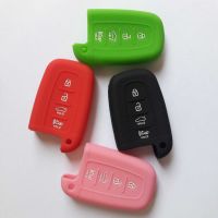 fvdbsdv Key Case Holder Protector For Hyundai Sonata Genesis Veloster Elantra Remote Key Silicone Case Cover 4 Button Car Key