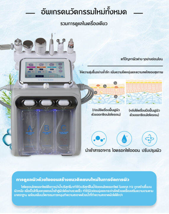 เครื่องฟื้นฟูผิวมัลติฟังก์ชั่น-6-in-1-เลือกใช้ได้ตามที่ต้องการ-เครื่องเติมออกซิเจนให้ใบหน้า-เครื่องเติมออกซิเจนให้แก่ผิว