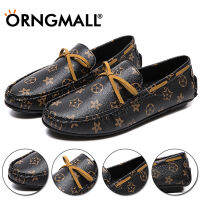 ORNGMALL ฤดูใบไม้ผลิแฟชั่นรองเท้าเรือ Casual Loafer รองเท้าหนังสำหรับชายนุ่มสบายรองเท้าขับรถรองเท้าแตะ Slip-On รองเท้าสำหรับชายเหมาะสำหรับทุกวัน Street Wear ขนาดใหญ่35-48