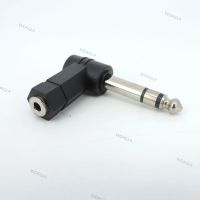 3.5mm Female Jack to 6.35mm Male Jack Right Angled L Type Cable Converter Connector Plug Headphone Sound Adapter WDAGTH