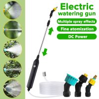 Garden Electric Sprayer Automatic Watering Spray Gun with 3 Nozzles Rechargeable Telescopic Wand Lawn Sprinkler Irrigation Tool