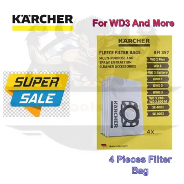 Kärcher fleece filter bag KFI 357, vacuum cleaner bags (4 pieces)  2.863-314.0 w