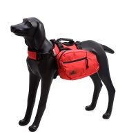 Removable Dog Backpack Harness Reflective Outdoor Pet Vest Harnesses Travel Camping Hiking Medium Large Dogs Saddle Bags Collars