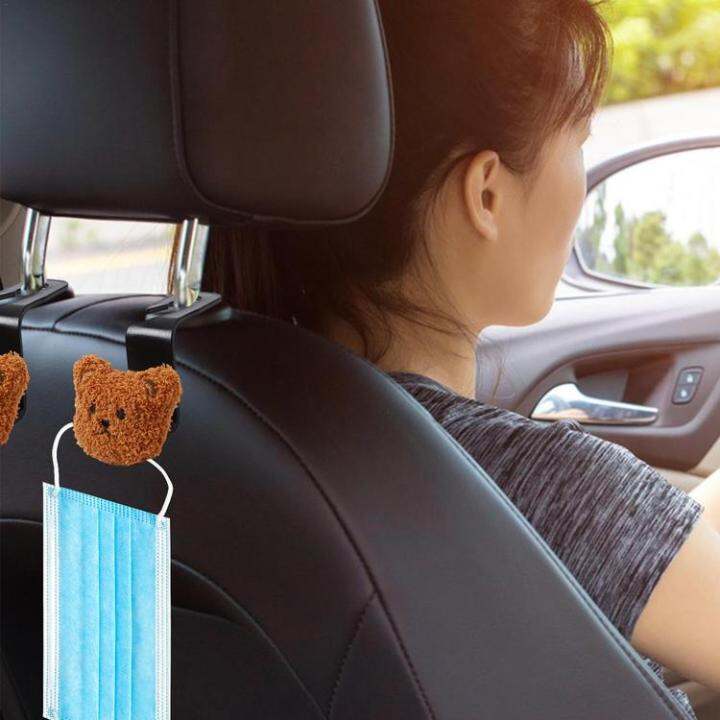 car-purse-hook-car-storage-hanger-holder-rear-bag-cute-bear-hooks-back-seat-headrest-hangers-creative-universal-smooth-for-umbrellas-purse-bags-coats-attractive