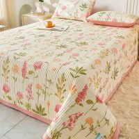 【Ready】? Four ul washed n and len bed -piece set -slip ilted bed sgle-piece bed bed mi ng