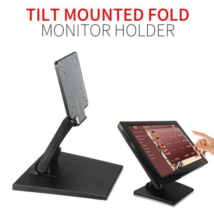 tilt-mounted-fold-monitor-holder-vesa-10inch-27inch-lcd-display-press-screen-stand