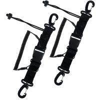 2 Pcs Diving Lanyard Spring Coiled Lanyard Camera Lanyard with Quick Release Buckle Diving Clips for Dive Lights