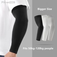 Bigger Size A Ice Fabric Running Camping Arm Warmers Basketball Sleeve Running Cycling Arm Sleeves Summer Sports Safety Gear