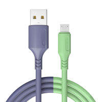 WY ซิลิโคนเหลวไมโคร USB สายชาร์จแบบเร็วสายเคเบิ้ลสำหรับ Samsung Xiaomi ข้อมูลสายชาร์จ Huawei