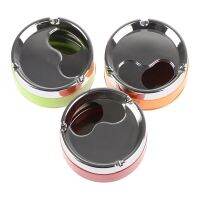 1pc Stainless Steel Red Green Orange Detachable Rotatable Lid 360 Degree Free Rotation Corrosion Resistance Cigarette Ashtray