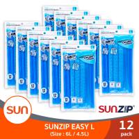 SUNZIP (ซันซิป) ถุงซิปอเนกประสงค์พิมพ์ลาย (Size L) (จำนวน 12แพค)