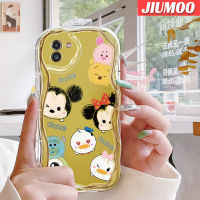 JIUMOO ปลอกสำหรับ Samsung A03 M02 A02 A03s,เคส F02s ลายการ์ตูนมิกกี้น่ารักเนื้อครีมนิ่มเคสมือถือกันกระแทกแบบใสโปร่งใสลายกล้องถ่ายรูปสร้างสรรค์เรียบง่ายฝาครอบป้องกัน