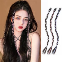 【Akula Store】1 Pcs INS Sweet Cool Girls Boxing Wig Braids Synthetic Clip-On Hair Pieces ผู้หญิงทรงผมผมธรรมชาติสี Ponytails