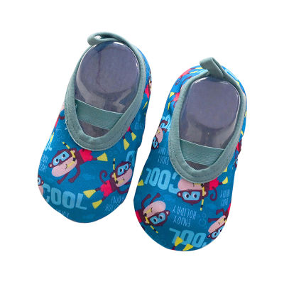 รองเท้าหัดเดินกันลื่นสำหรับเด็กทารกพื้นรองเท้านุ่มรองเท้าแตะใส่ในบ้านการ์ตูนสัตว์รองเท้าใส่เดินแรก