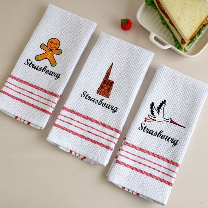 1pc-cotton-white-home-waffle-embroidered-tea-towel-fabric-napkin-place-mat-table-cloth-kitchen-dishcloth-xmas-gift-40x60cm