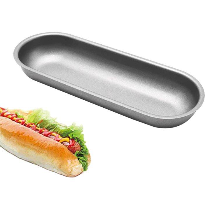 10-pcs-hot-dog-mold-carbon-steel-sausage-non-stick-bakeware-oval-bun-baking-pan-for-diy-homemade-bread-tool