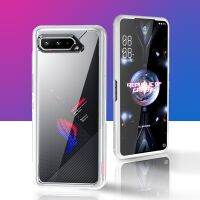 สำหรับ Asus ROG Phone 5สว่างพีซี + เคสป้องกันกันกระแทก TPU (สีดำ)