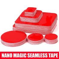 ❒♚✁ 50PCS Round Double Side Tape Acrylic Adhesive Reusable Magic Nano Tape Transparent Waterproof Sticker Heat Resistant Home Supply