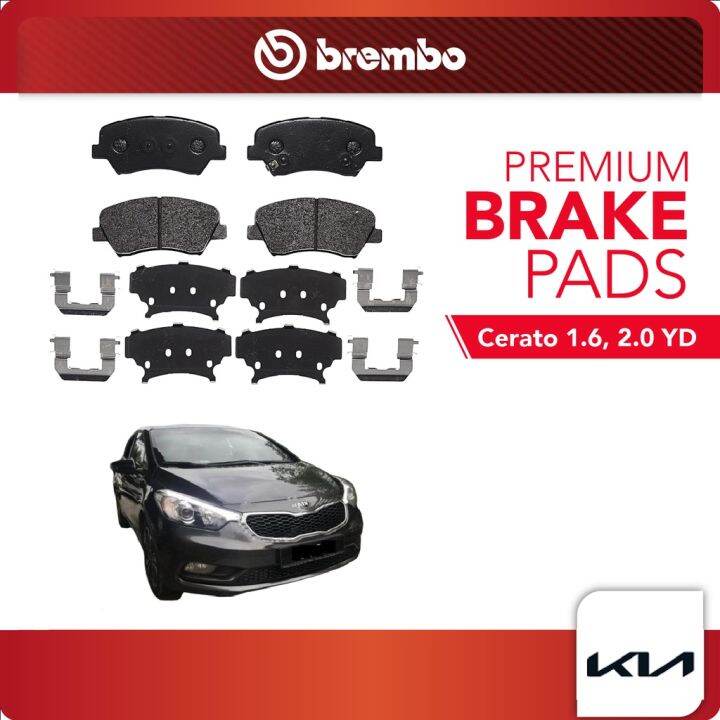 BREMBO Front Brake Pads (1 set) Kia Cerato 1.6, 2.0 YD K3 Lazada