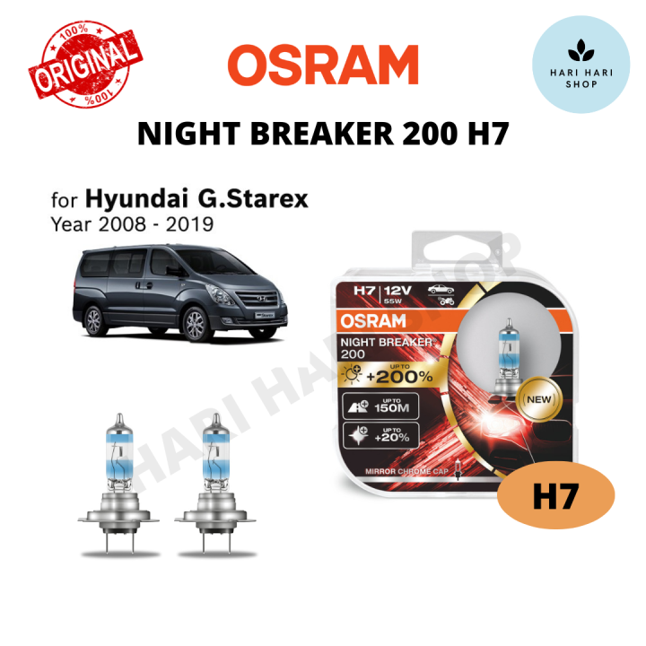 Osram Night Breaker 200 H7 Car Headlight Bulbs +200% Upgrade