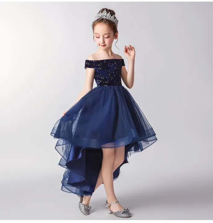 midnight blue flower girl dresses