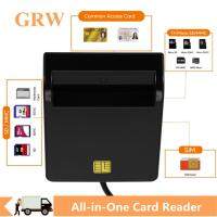 Pembaca Kartu Pintar USB SIM Grwibeou untuk Kartu Bank IC/ID EMV SD TF MMC Cardreader USB-CCID ISO 7816 untuk Windows 7 8 10 Linux OS