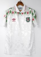 WALES AWAY WHITE 1990 1992 RETRO FOOTBALL SHIRT SOCCER JERSEY GIGGS RUSH