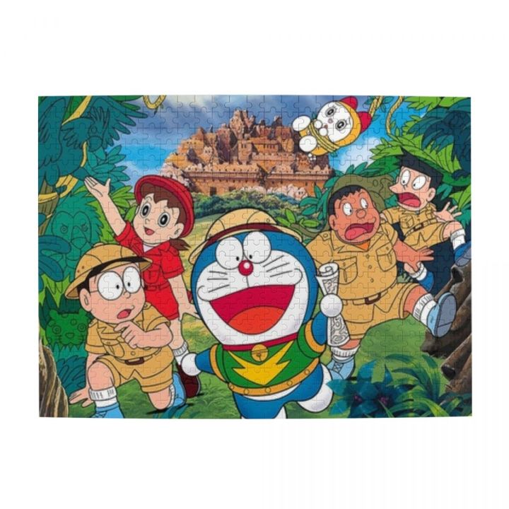 doraemon-anime-peripheral-wooden-jigsaw-puzzle-500-pieces-educational-toy-painting-art-decor-decompression-toys-500pcs