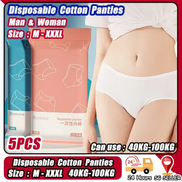 5pcs Polyester Elastic Disposable Disposable Disposable Underwear
