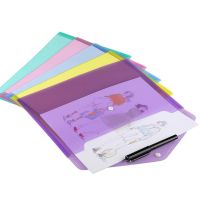 Plastic Envelopes Poly Envelopes, 10 Pack Clear Document Folders US Letter A4 Size File Envelopes with Label Pocket