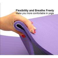 Austto 10MM/15MM NBR Yoga Mat Extra Thick High Density Anti-Tear Exercise Yoga Mat with Carrying StrapTH