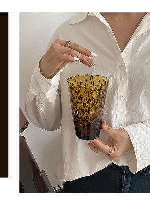 500มิลลิลิตร16.9ออนซ์สูง Borosilicate ออกแบบน้อยที่สุดสีเหลืองอำพันแก้วกาแฟแก้วน้ำนมดื่มแว่นตาถ้วยใส Drinkware