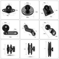 อะแดปเตอร์ติดศีรษะลูกบอล1นิ้วแขนซ็อกเก็ตคู่สำหรับขาตั้งกล้องและหัวบอล25มม. ยึดสำหรับแขนต่อกล้องสำหรับรถจักรยานยนต์