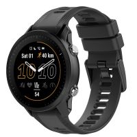 สำหรับ Garmin Forerunner 935สายนาฬิกาข้อมือซิลิโคนสีทึบ22มม. (สีดำ)