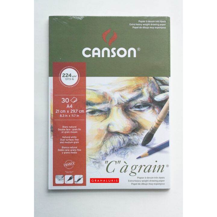 Canson C a Grain A4 224 gsm Extra Heavy Weight Drawing Paper Lazada