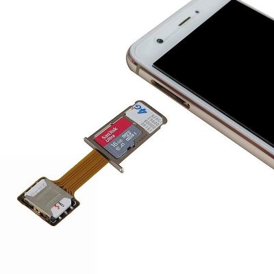 transverse NANO sd card against extension cord SIMTF 2 syncretic on mobile phone memory from the to