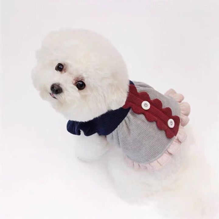 cute-flying-sleeve-puppy-dress-thin-pet-clothes-autumn-and-winter-warm-pullover-teddy-bottoming-shirt-fashion-dog-clothes-dresses