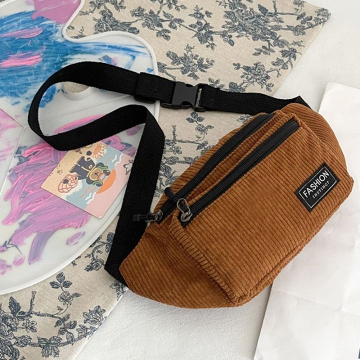 fanny-pack-corduroy-waist-bag-zippered-chest-bags-sling-travel-fashion-phone-pouch-for-girls-women-ladies-may