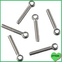 ZTTEBE 6PCS 304สแตนเลสสตีล แหวนสกรูสำหรับยก M6x40mm ทนทานสำหรับงานหนัก สลักเกลียวเดือย ทนทานต่อการใช้งาน เงินสีเงิน สลักเกลียวแบบห่วง ที่ยึดสำหรับยึด