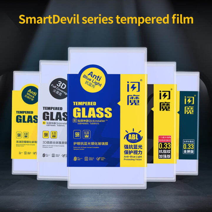 smartdevilกระจกเทมเปอร์ปกป้องหน้าจอสำหรับxiaomi8-9-9pro-10เยาวชน8-9se-redmi-note8-7pro-k30-k30i-k30pro-k20-k20pro-mix2-2s-non-full-coverage-plating-nano-anti-ลายนิ้วมือanti-bluelightฟิล์ม