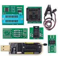 CH341A 24 25 Series EEPROM Flash BIOS USB Programmer Module + คลิปทดสอบ SOIC8 SOP8 + อะแดปเตอร์ 1.8V + อะแดปเตอร์ SOIC8 DIY KIT