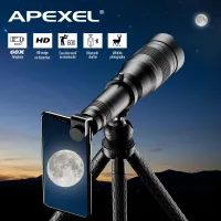 APEXEL Professional HD Telephoto Zoom Phone Lens 20-60X Powerful Monocular Telescope Mobile Telephoto Lens for Camping Tourism Smartphone Lenses