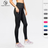 SUPERFLOWER Quần Legging Thể Dục Thể Thao Cạp Cao Cho Nữ Quần Bó Tập Yoga