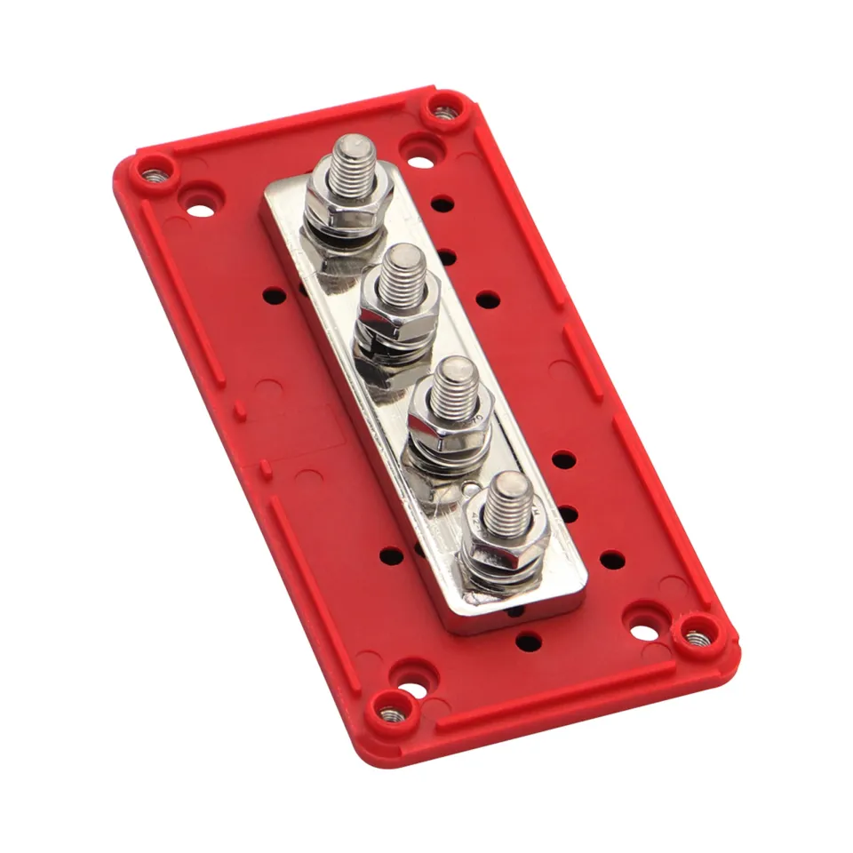 Module Power Distribution Block Busbar Automotive Box with 4X M8(5/16) 300A  Robust Terminal Studs for Car Truck Marine Power