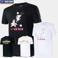 Victor VICTOR Victory ชุดกีฬาแบดมินตันเสื้อยืดแขนสั้นระบายอากาศแห้งเร็ว T-30029กีฬา/T-30031