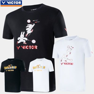 เสื้อยืดแขนสั้น Victor VICTOR Victory ชุดกีฬาแบดมินตันระบายอากาศได้ดีแห้งเร็ว T-30029กีฬา/T-30031เหมาะสม