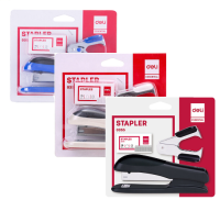 Stapler Deli 0355 แม็ก ที่เย็บกระดาษ ชุดเครื่องเย็บกระดาษ พร้อมลวดเย็บ ที่ถอนลวด (ราคา/ชุด)