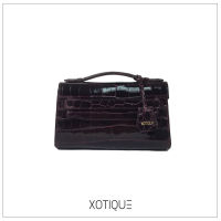 Small Clutch Crocodile Wine Color by Xotique