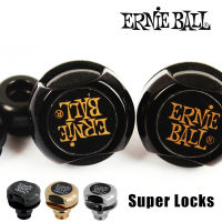 Original Ernie Ball Super Locks Guitar Strap Locks, Black GoldNickel